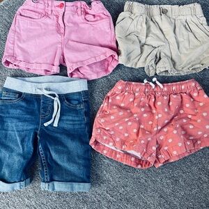 Stylish Kids Shorts Collection - Pink, Tan, Denim, Coral size 8